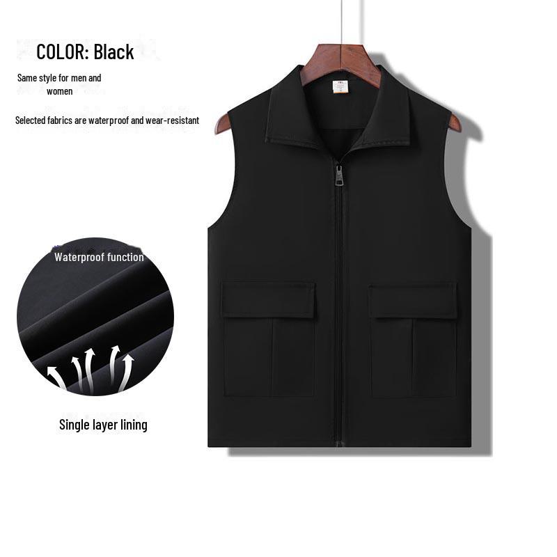 Premium Double-Layer Promotional Vest with Custom Logo for Supermarket Staff