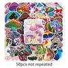 50PCS Colorful Mushroom Cartoon Stickers—Waterproof, Ideal for Suitcase, Scooter, Computer, Tablet, Water Bottle Decoration