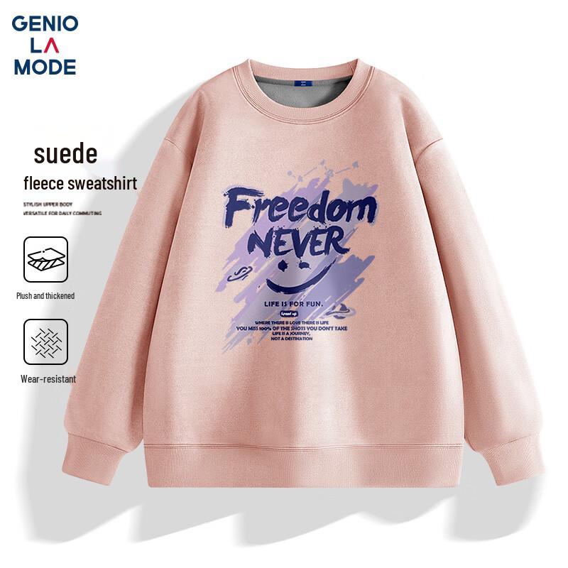 

GENIOLAMODE Men s Graffiti Fleece-Lined Crewneck Sweatshirt XL