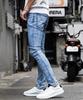 Skinny Denim Choose Your Slim Size Chemical Rubik's Men's Jeans, Design, Blast, Distressed, Cargo, Fit, Stretch, Skinny, S, (Blast)