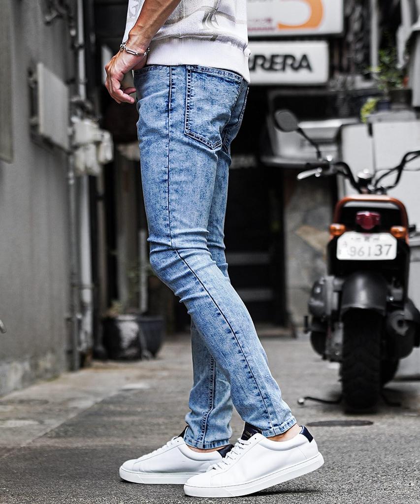 Skinny Denim Choose Your Slim Size Chemical Rubik's Men's Jeans, Design, Blast, Distressed, Cargo, Fit, Stretch, Skinny, S, (Blast)