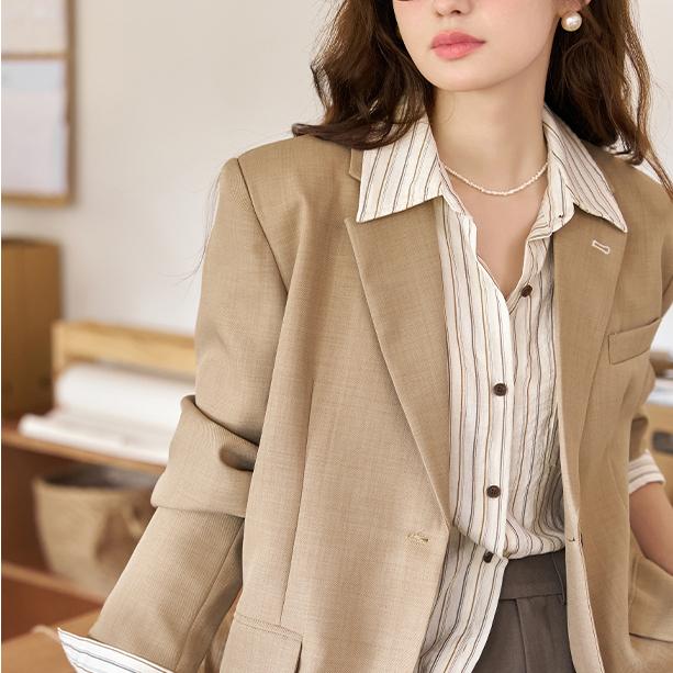 Mishow Blazer für Damen 2023 Herbst Neu Koreanischer Stil Elegant Pendler Büro Dame Alleskönner Mode Lässig Damenmantel MXC41W0067
