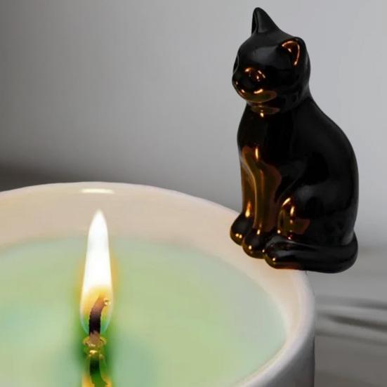 Halloween Ghost Candle Holder Creepy Spider Witch Black Cat Bat Pumpkin Resin Candle Stand Candlestick Table Centerpiece Decoration