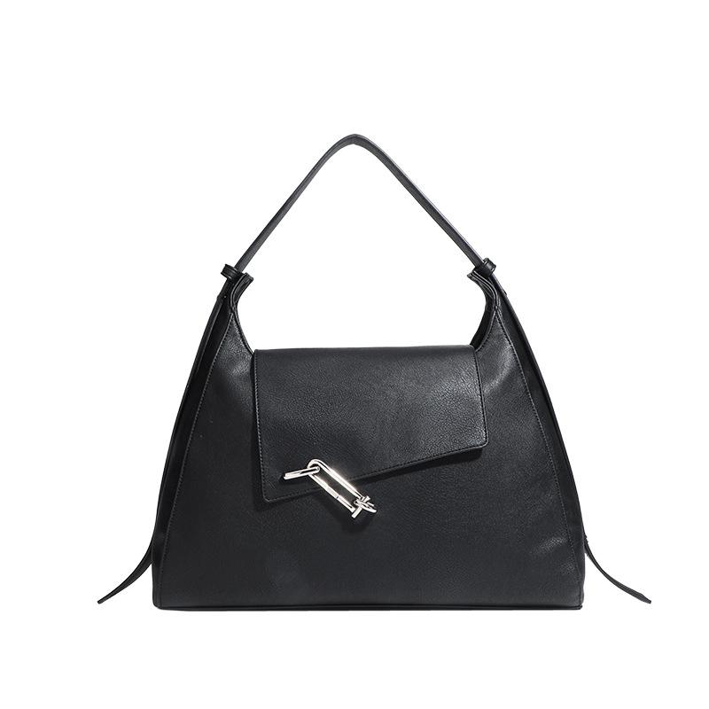 Large Tote Bag Women'S Soft Cow Leather Bag Light Luxury Niche High-End Single Shoulder Underarm Bag Messenger Bag Hobo Bag