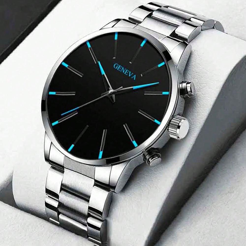 Stylish Men s Quartz Watch, Fashionable Business Men s Watch, Christmas, Halloween Gift серебряный