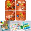 Montessori Math Learning Puzzle For Kids Wooden Bead Counting And Matching Game
