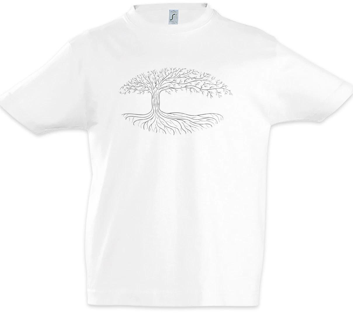 Oval Yggdrasil Kids Boys T-Shirt Valhalla Odhin Viking Vikings Tree of Life 130