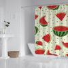Fruit Watermelon Pattern Print Bathing Curtain Bathroom Shower Curtain Waterproof With 12 Hooks Home Deco