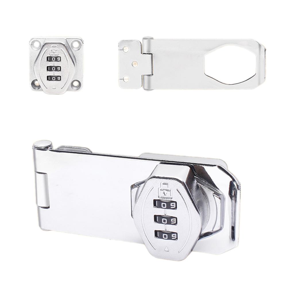 Multipurpose Without Key Bifold Door Lock Combination Twist Knob Hasp Latches for Cabinet and Closet Double Door