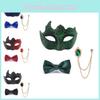 Festival Party Mask Set For Men With Plastic Masks For Halloween