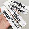 2PCS ABS Car Letter Side Fender Logo TURBO 4MATIC Badge Emblem Sticker For Mercedes Benz AMG A45 CLA35 45 X247 W213 Accessories