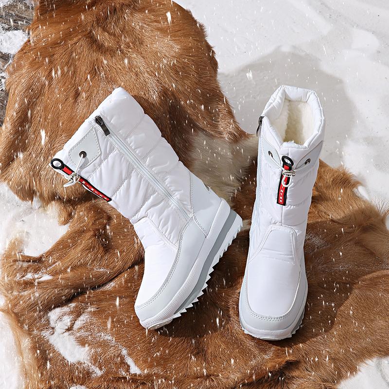 TUINANLE Winter Men's Large Size Plus Velvet Rubber Bottom Winter Shoes Men's Winter Snow Boots High Top