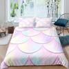 Fish Scales Duvet Cover Set Bedding Set Colorful Mermaid Scale Quilt Cover Pillowcase Queen Size Girls 2/3pcs Comforter Cover