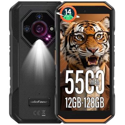 Ulefone Armor X32 Rugged Smartphone 12GB+128GB 5.65'' 5500mAh Unbreakable Portable Phone 48MP Night Vision Dual SIM Orange