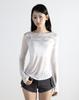 Maegolenseoul Caffeine Tencel Loose Fit Long Sleeve White