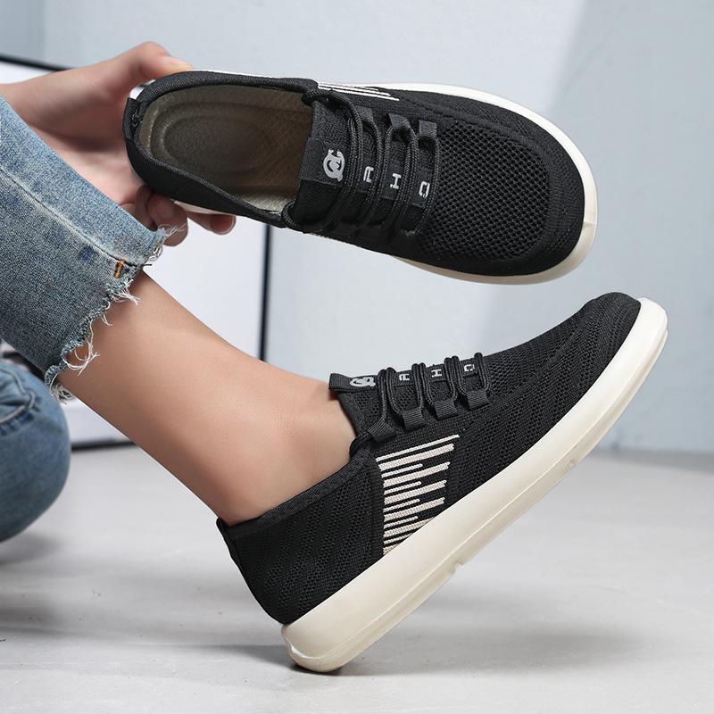 

Spring and summer cloth shoes women s flat-bottomed fly-woven casual lightweight breathable single shoes soft-soled non-slip casual shoes 41