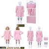 Stranger Things Eleven Cosplay Pink Dress With Polyester Fabric For Kids And Adults