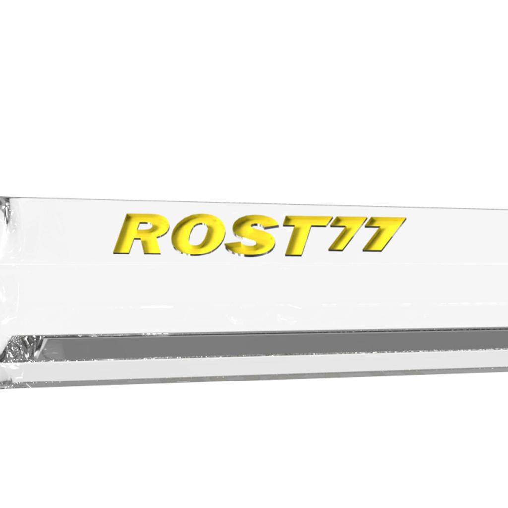 CUESOUL ROST 77 Transparent Big Wing Set of Clear Flights with Yellow Large One-Piece Flights, Shape, 3, Logo, (CS-77-11T1-L)