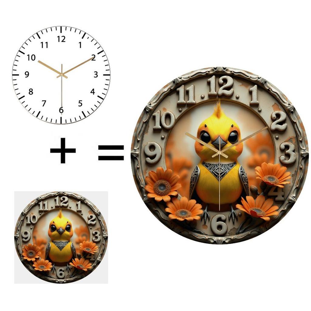 30x30cm Glass Wall Clock for a Achievement with Custom Trophy Graphic