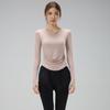 Women's V-Neck Yoga Set: Quick-Dry, Breathable, Fashionable Two-Piece with Chest Pads and Long Sleeves