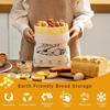 1PC 43*33cm Beeswax Bread Bags Reusable Cotton Fresh-Keeping Bread Bags Portable Beeswax Coated Sourdough Bread Bags