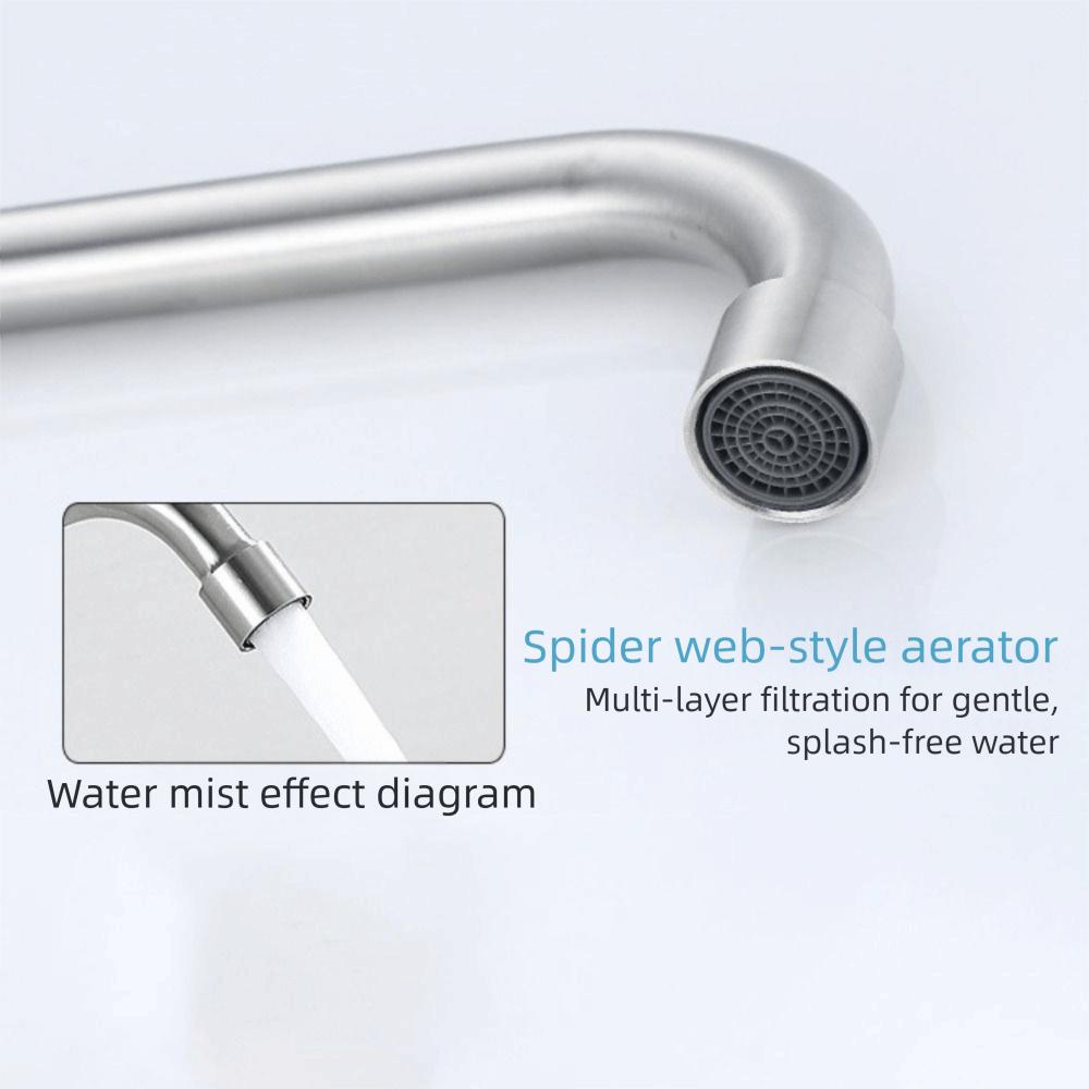 Wall Mounted Sink Water Tap Splash-proof Single Cold Water Faucet  Washbasin