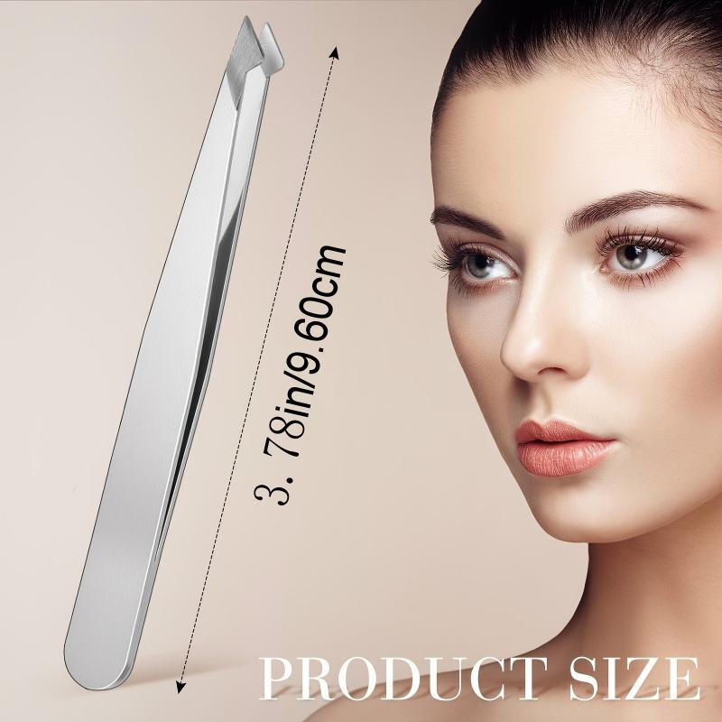 Stainless Steel Eyebrow Tweezers Pointed Tip for Precision Splinter Plucking and Ingrown Hair Removal Eyelash Grafting Tool