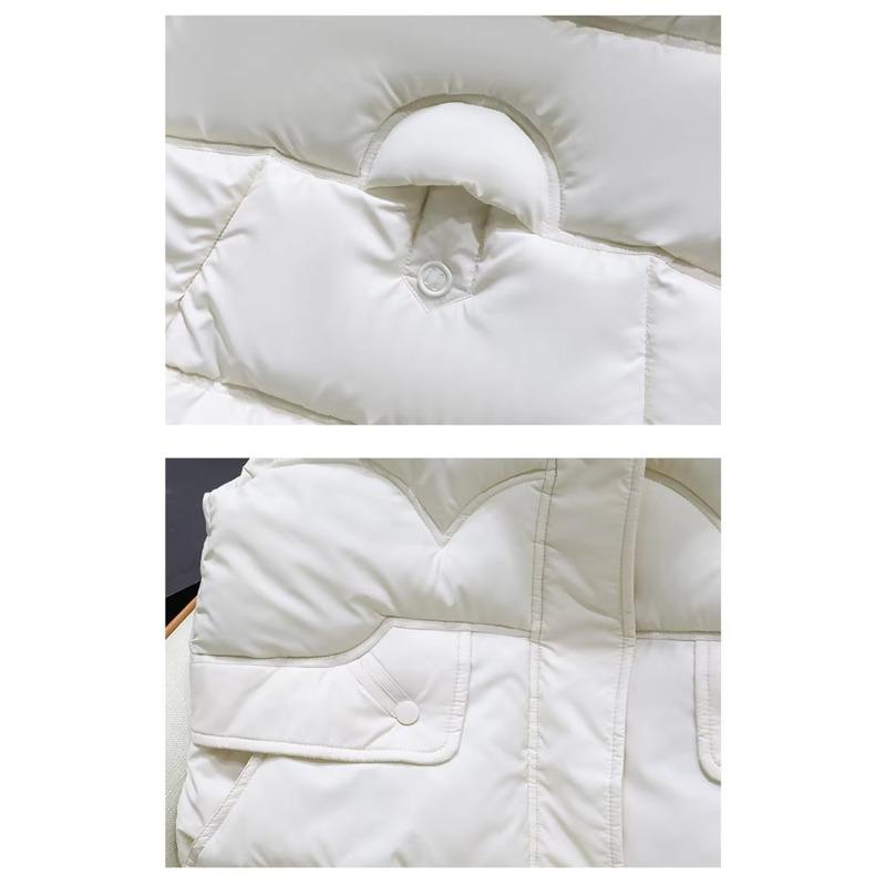 Down Vest Women Autumn Winter Fashion Stand Collar All-Match Warm Sleeveless Waistcoat Jacket Ladies