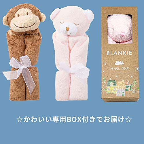 Blankie Angeldear Animal Bunny Gray Rabbit Towel Baby Shower Gift Mini Blanket Plush First Toy Baby Newborn Official Japanese Product Includes Gauze H