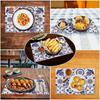 Ceramic Tile Pattern Placemat, Washable, Home Dining Table Mat
