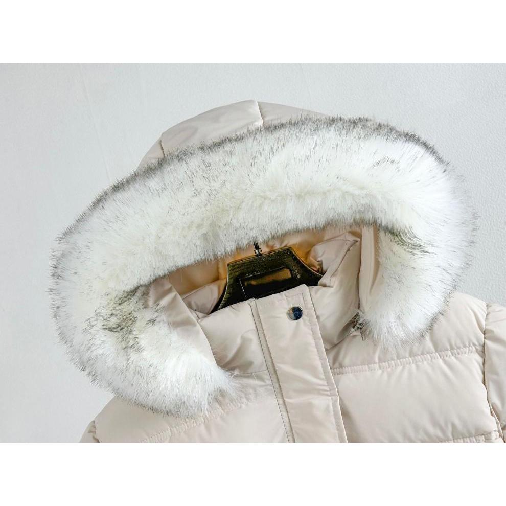 Winter Langes Mädchenjacke Einfarbige Dicke Warme Windjacke Mantel für 5-12J Teenager Mädchen Daunen Schneeanzug