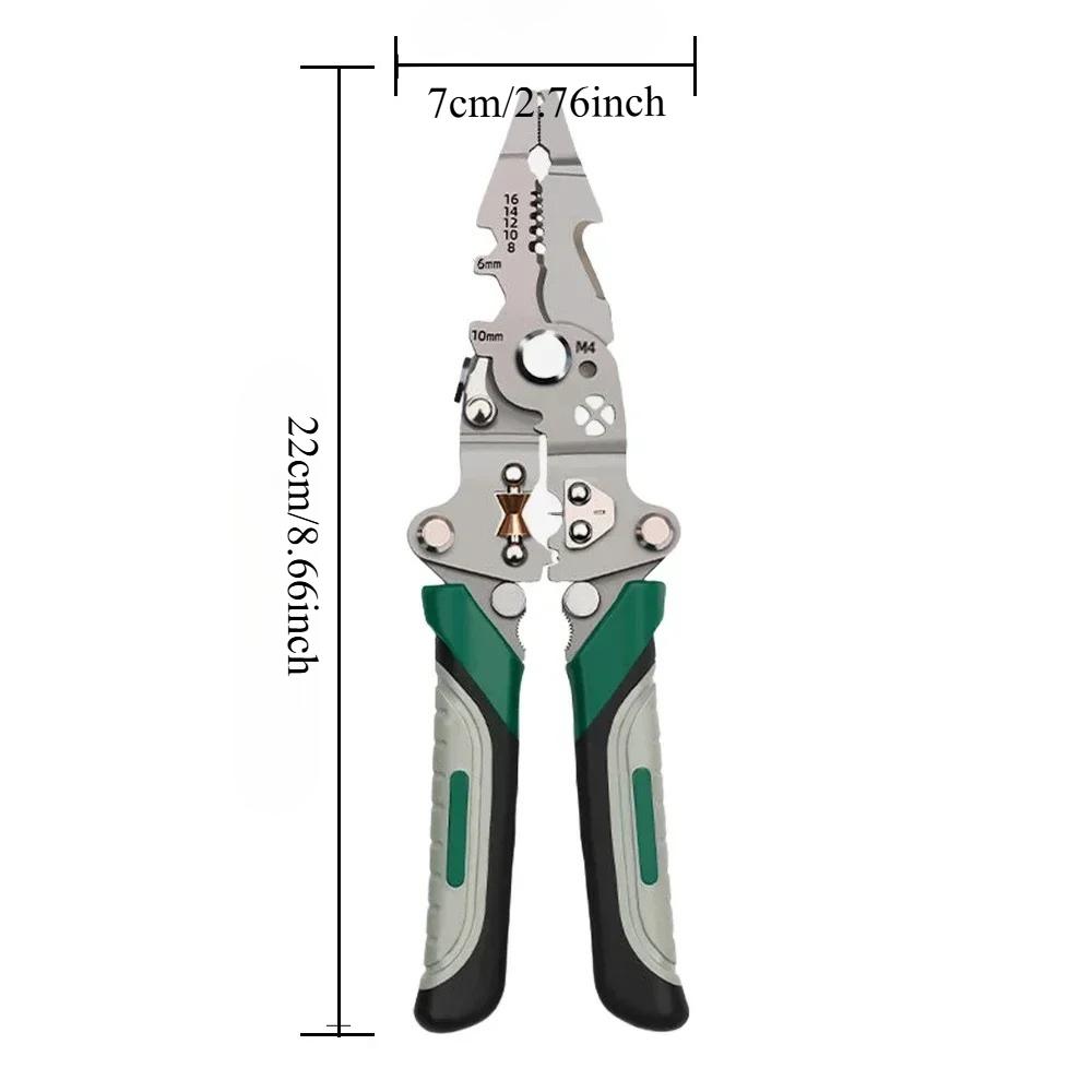 

Electrician Folding Wire Stripping Pliers, Multifunctional Wire Pressing Pliers, Wire Splitting, Winding, Wire Breaking, Stripping, And Screwing Tools