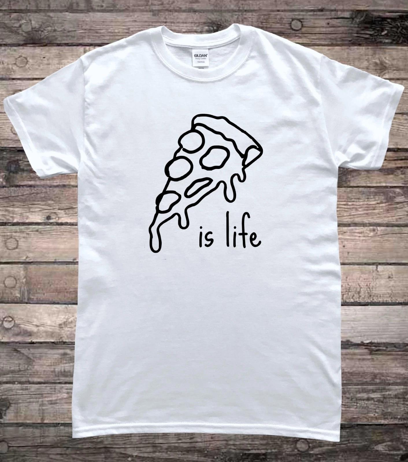 Funny Pizza is Life Pizza T-Shirt M