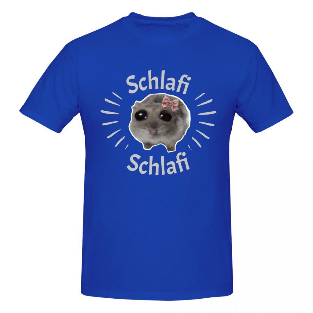 Unisex Schlafi Schlafi Lustiger Hamster Süßes T-Shirt Vintage Große Größen Baumwolle Rundhals Benutzerdefinierte Ärmel Unisex T-Shirt