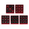 Stof omwikkelde Kerstbal Ornament, 9 Stuks Geruite Kerstballen Hangende Decoratieset voor Kerstboomversiering en Feestelijke Displays