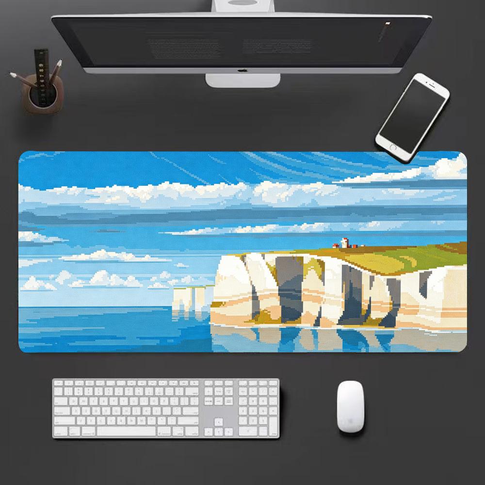 Cliff Landscape Mouse Pad Large Keyboard Mouse Desk Pad Nonslip Rubber Gaming Mouse Pad Laptop Mouse Carpet HYBXXC
