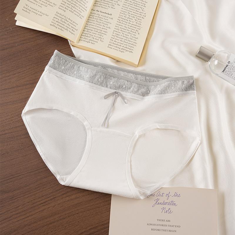 Plus Size Women's Summer 10A Antibacterials Pure Cotton Hip Non Scar Breathable Waist Triangle Briefs