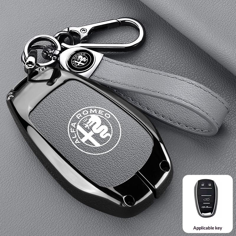 Car Key Bag Keychain Car Remote For Alfa Romeo Giulia 2015 +Stelvio 2016+ Spider Etcetera Key Case Cover Shell Protector KeylessSA0