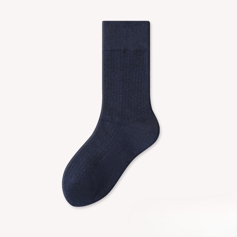 Wool Socks - Men's Thick and Warm Mid-calf Winter and Autumn Thermal Socks with Stretch, Soft and Comfortable, Anti-bacterial Feature.