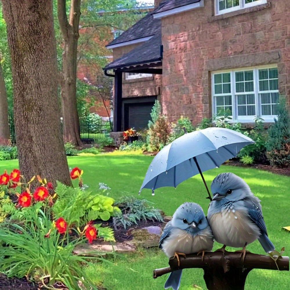 Niedlicher Vogel Gartenstecker Acryl Tier Mini Figur Garten Bodenstecker Rasen