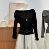 Oversized Womens T Shirt With One Shoulder Neckline And Embroidered Details For Fall 2025 Fashion