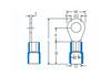 Kaisheng ROHS Copper Nylon Round OT Terminal Wire Lug RNYB1.25-3-3.5-4-5-6-8-10