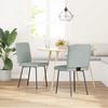 VidaXL Dining Chairs Set of 2 Light Grey Velvet 4101156