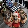 German Shepherds Round Area Rug,Carpet Rug for Living Room Bedroom Sofa Playroom Decor,Non-slip Floor Mat