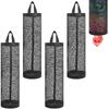 4 Pcs Plastic Bag Holder Hanging Storage Bags Recycling Mesh Bags Foldable Garbage Dispenser Organizer Breathable Washable Storage Trash Bag for