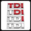 For VW Golf Passat Tiguan Jetta Amarok TDI Badge 3D Metal Car Stickers Tail Decoration Decal Side Sticker