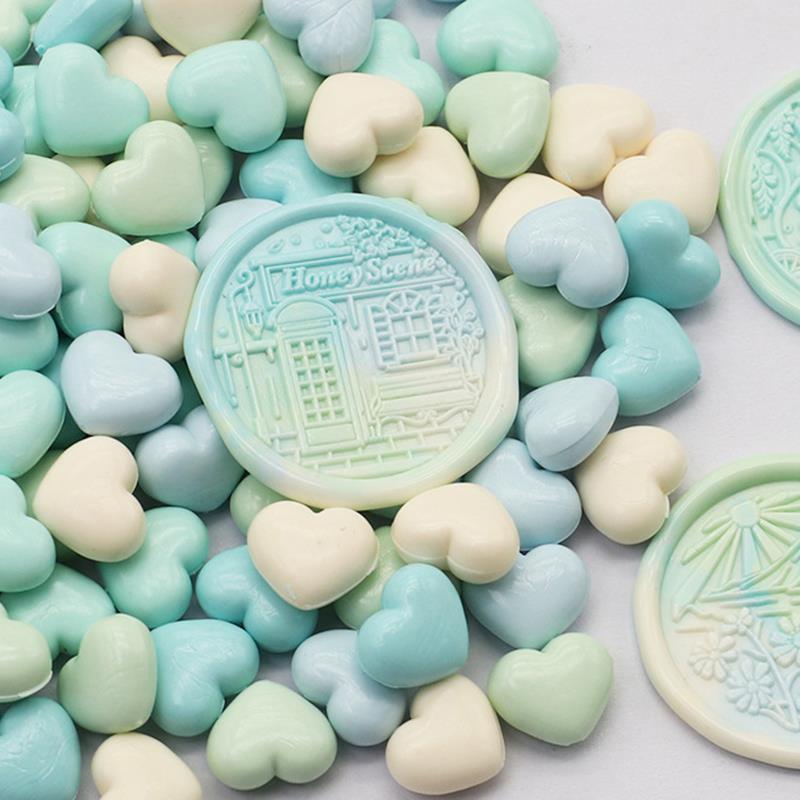 

100 шт./пакет перламутровый огненный лак штамп воск сердце поляризованные бусины печать DIY конверт штамп свадебные приглашения принадлежности