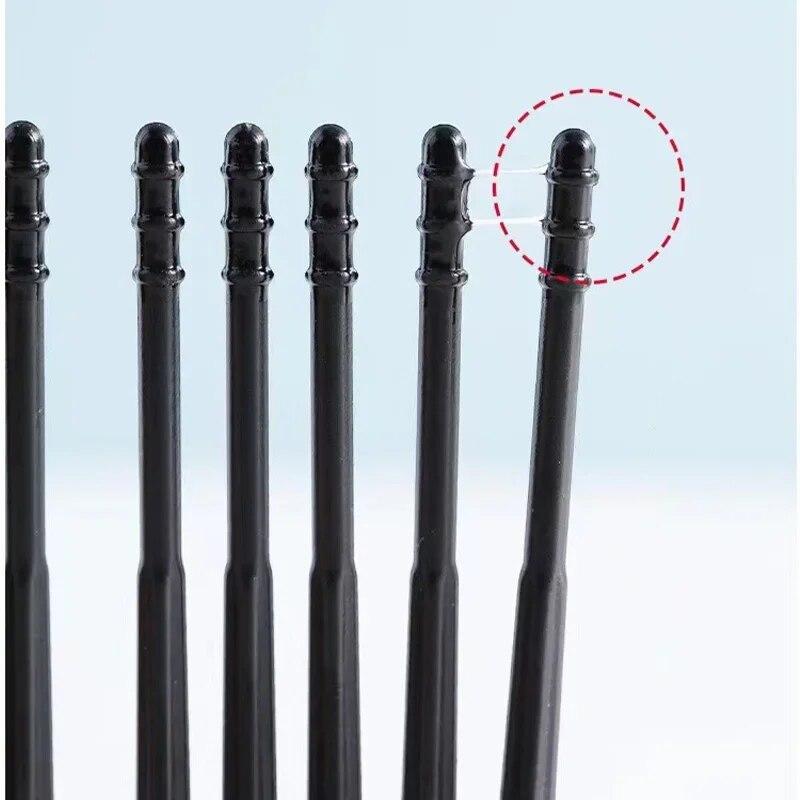 100 Stück Einweg-Ohrstäbchen mit Klebespitzen, spiralförmige Spitzen, Ohrreiniger, Wachsentfernung, tragbares Ohrenschmalzentferner-Werkzeugset, Nasenreinigungsstäbchen