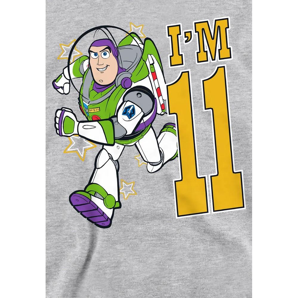 Toy Story Childrens/Kids IÂ´m 11 Buzz Lightyear Heather Birthday Pullover Hoodie