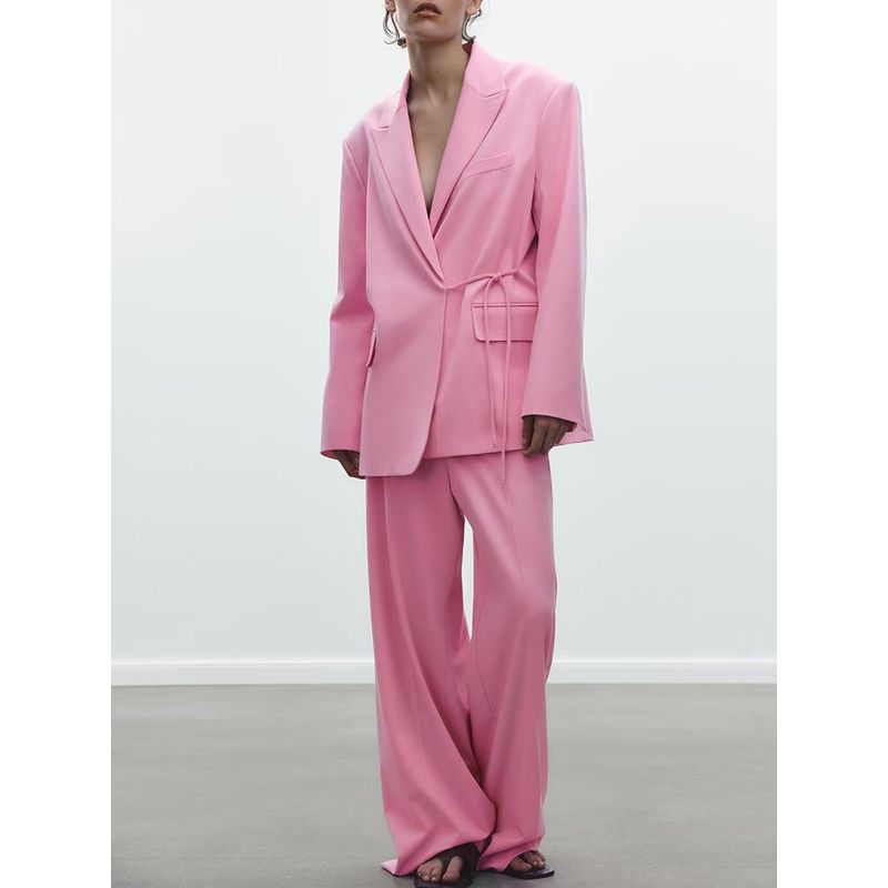 Za2025 Spring New Women Clothes Long Sleeve Blazers 5247739 High Waist Casual Trousers 3152412